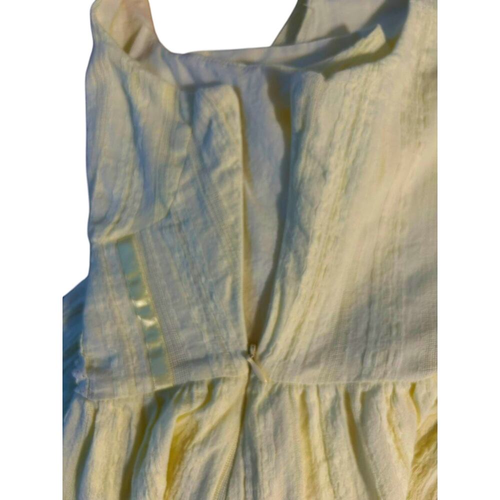 Princess Polly Dasha Cotton Yellow Fit Flare Sleeveless Square Neck Mini Dress-8 - Picture 6 of 12